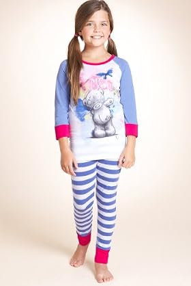 Older Girls' Cotton Rich Tatty Teddy Stripe Pyjamas