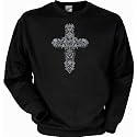 Gothic Sweatshirt keltisch gothik Kreuz: Kreuz (Fb schwarz)
