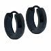 Black Anodized Stainless Steel Huggie Hoop Earrings 9mm (.35in Diameter)