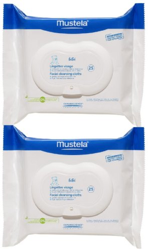 Mustela Bebe Range Facial Cleansing Cloths - 25 ct - 2 pk