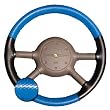 Wheelskins EuroPerf perforated Two Color style Leather Steering Wheel Cover - Black Perforated Top & Bottom and Red Perforated Left & Right Sides, Size: AXX