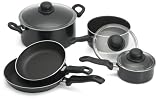 Ballarini Trend Black 8 Piece Set with Glass Lids