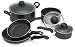 Ballarini Trend Black 8 Piece Set with Glass Lids