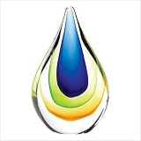 Art Glass Colored Decorative Table Top Teardrop Decor