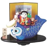 桃太郎出世鯉<br>(陶器/五月人形)