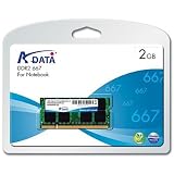 A-Data 2GB DDR2 SODIMM PC-5400 200-pin 667MHz Non-ECC Unbuffered for Laptops.