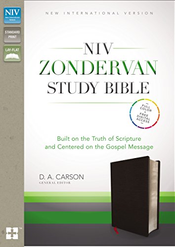 niv zondervan study bible bonded leather black lay flat built on the truth of scripture and centered on the