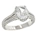 Jewelry : Ladies 2 Row Pave Diamond Engagement Ring with Split Shank and Double Prongs Diamond .72cttw (center Stone Not Included)