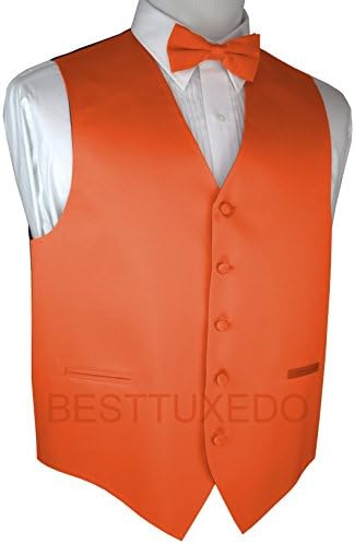 Brand Q Men's Tuxedo Vest and Bow-Tie Set-Mandarin-S
