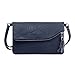 BMC Chic Faux Leather Zippered Foldover Shoulder Bag with Tassel Accessory