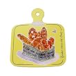 Rendez Vous des Amis Bread Theme French Design Tidbit Tray or bar Board, 6.25 by 5.5 inches
