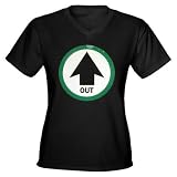 Kurt Uccello's OUT Gay Women's V-Neck Dark T-Shirt by CafePress