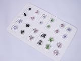 Pack of 12 Color Crystal Magnetic Stud Earrings for Girls Kids Women