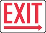 Accuform Signs, Exit (Right), 10