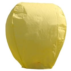 50pc Fire Sky Lantern (Kongming Lantern) Yellow