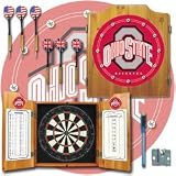 Ohio State University Dart Cabinet Includes Darts and Board