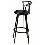 Coaster 29-Inch Swivel Dining Barstool, Black Metal (2 units per box)