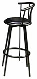 Coaster 29-Inch Swivel Dining Barstool, Black Metal (2 units per box)
