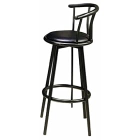 Click here to buy Coaster 29-Inch Swivel Dining Barstool, Black Metal (2 units per box) by Coaster.