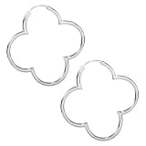 Produkt-Bild: VINANI Creolen Large Hoop Flower Silber 925 Ohrringe CLF