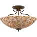 Quoizel MY1718ML Monterey Mosaic 4 Light 18-Inch Semi Flush Mount, Malaga