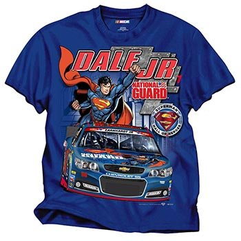Dale Earnhardt Jr. #88 NASCAR 2014 Superman Car T-Shirt - Royal Blue