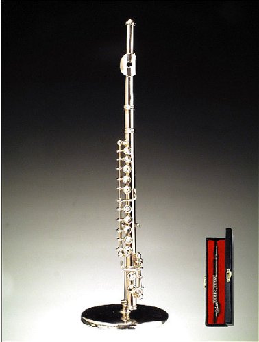 Flute w Music Case Stand Miniature Musical Instrument