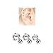 Nose Ring Bling 3 Pack Tragus Helix Clear CZ Studs 316L Surgical Steel Ear Cartilage Jewelry 16G