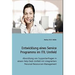 Entwicklung eines Service Programms im ITIL Umfeld: Abwicklung von Supportanfragen in einem Help-Desk Umfeld mit integriertem Personal-Ressourcen-Management