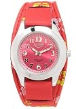 ACTIVA Watches:Activa SV665-001 Juniors Flower Design Red Fabric