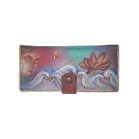 Buy Anuschka Bags HAND PAINTED Two Fold Wallet #1071NRV Ladies by Anuschka