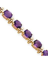 14k Gold Amethyst Bracelet