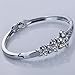 YAZILIND Jewelry Grace Double Flower Carve Charming Bangle Bracelet Lady 2.2