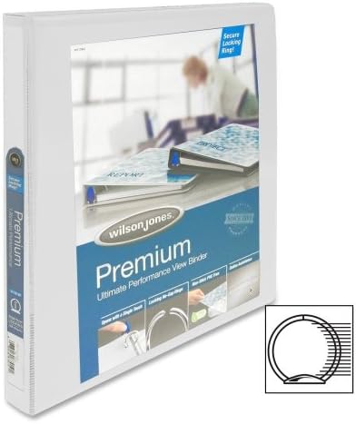Wholesale CASE of 25 - Acco/Wilson Jones CleanView Locking View Binders-Round Ring View Binder,1/2" Capacity,11"x8-1/2",White