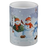41wMj91rhDL. SL160  Flameless Candle Snow Family 4 inch Plays Christmas Carols