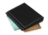 DataSafe Credit and Business Card Security Wallet, Full-Grain Nappa Leather with Contrasting Stitching (Black)