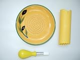 IMCG Ceramic Grater Plate Set - Yellow with Green