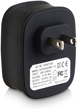 Keyuantai 4-port 22.5W 5V/4.5 Amp High Speed Portable USB Wall Charger with Intelligent Auto Detect Technology Compatible to iPhone Series/ Samsung Galaxy/Android and More (Black)