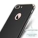 iPhone 7 Plus Case, COOLQO Ultra-thin 3in1 Plastic Electroplated Hard Frame + Tempered Glass Screen Protector Slim fit Shockproof PC Matte Cover Skin & Case for Apple iPhone 7 Plus 5.5 (Black)