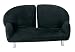 Adesso Flomo Love Seat, Black