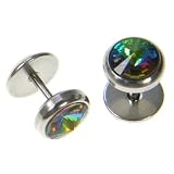 Fake Plug w/Stone 16g - Sold as Pair