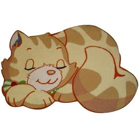Handmade Childrens Cat Rug - Ideal for fans of Strawberry Shortcake!