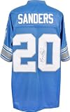 Barry Sanders Autographed Jersey | Details: Detroit Lions, Blue, EQT Jersey