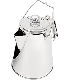 GSI 8 Cup Glacier Stainless Steel Conical Coffee Percolator