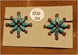 Turquoise Cluster Clip On