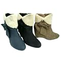 Damen Stiefelette Keilabsatz FR-928