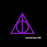 Deathly Hallows Harry Potter Car Window Decal Sticker Purple 4"