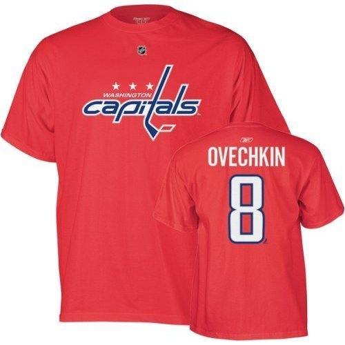 Reebok Washington Capitals Alexander Ovechkin Player Name & Number T-shirt Large