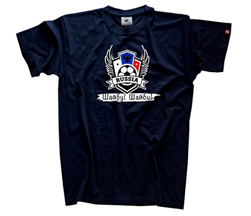 EM Football Collection 2016 fussball – Russland Russia T-Shirt Navy L