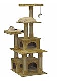 Go Pet Club Cat Condo, 67-Inch, Beige